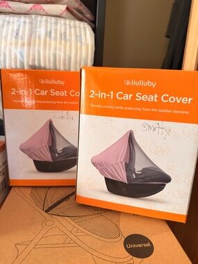 liuliuby 2-in-1 Car Seat Cover - Mauve/Pink